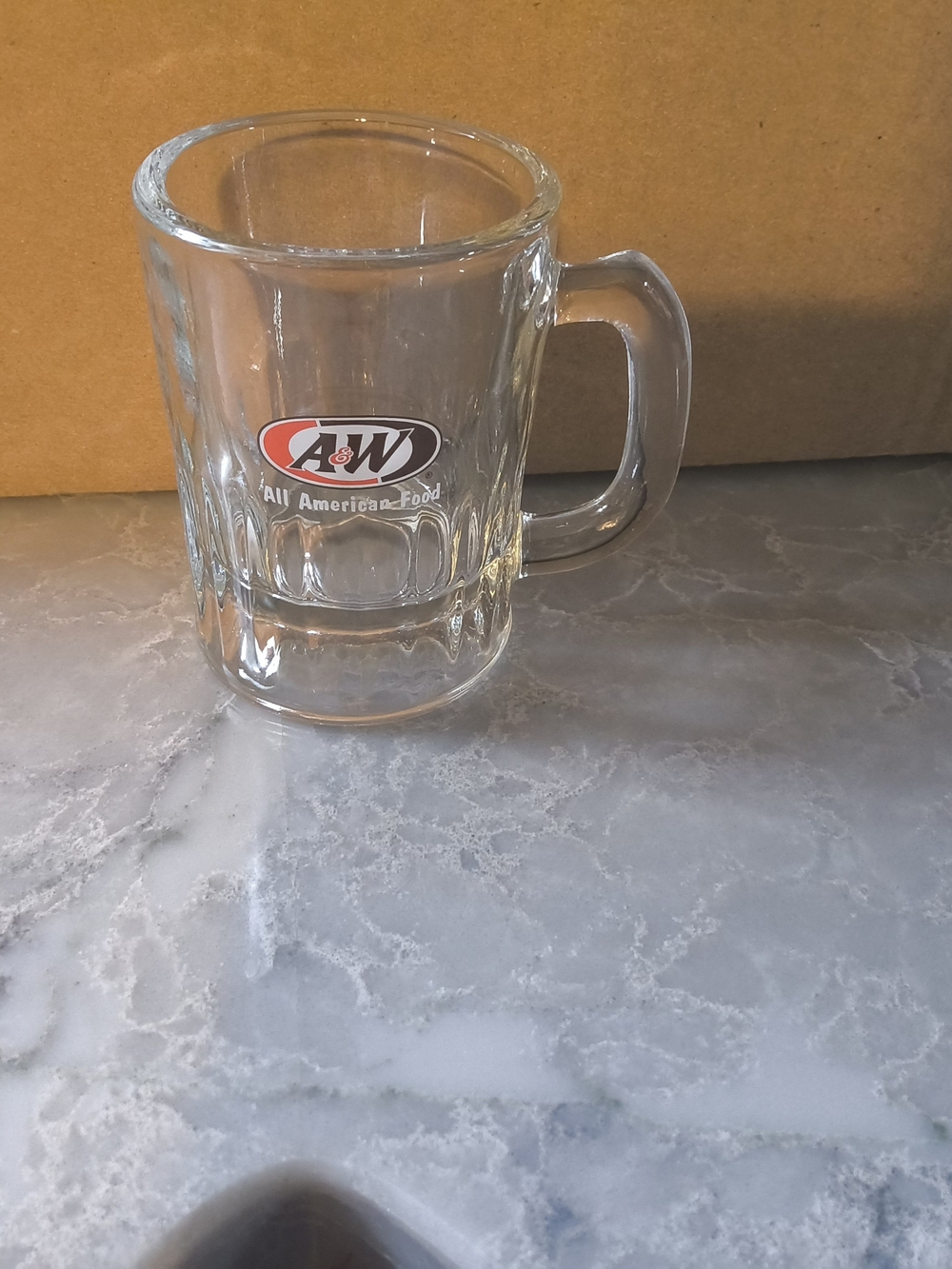 A&W Mini Branded Clear Glass Mug with Handle